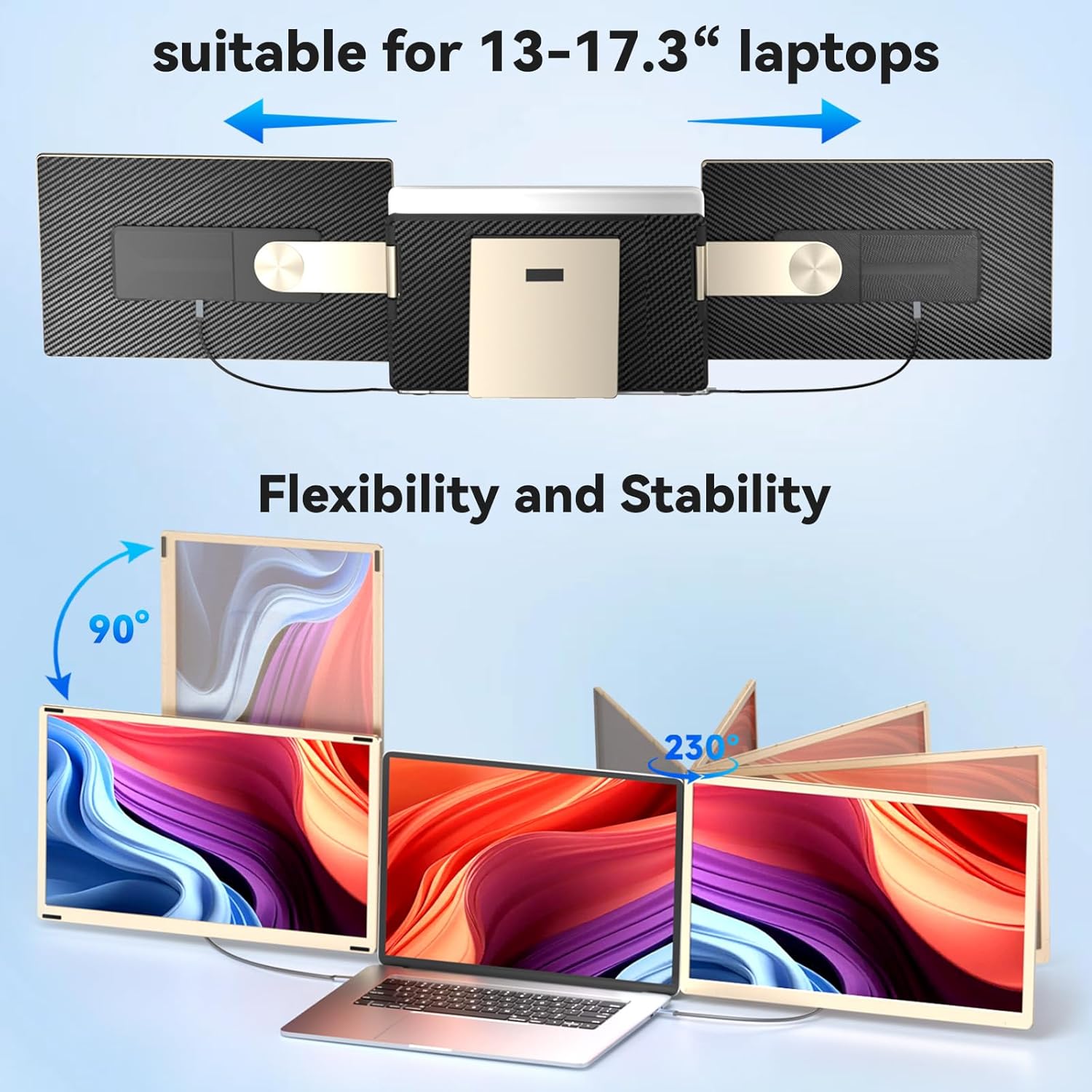 VISIONO S6 Triple Portable Monitor — 15.6" FHD